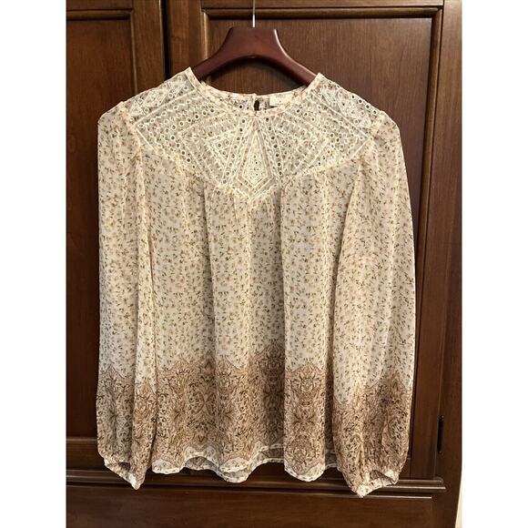 Women's Matilda Jane Good Hart Bonneau Womens Floral Print Blouse‎ Medium Sheer - Picture 3 of 14